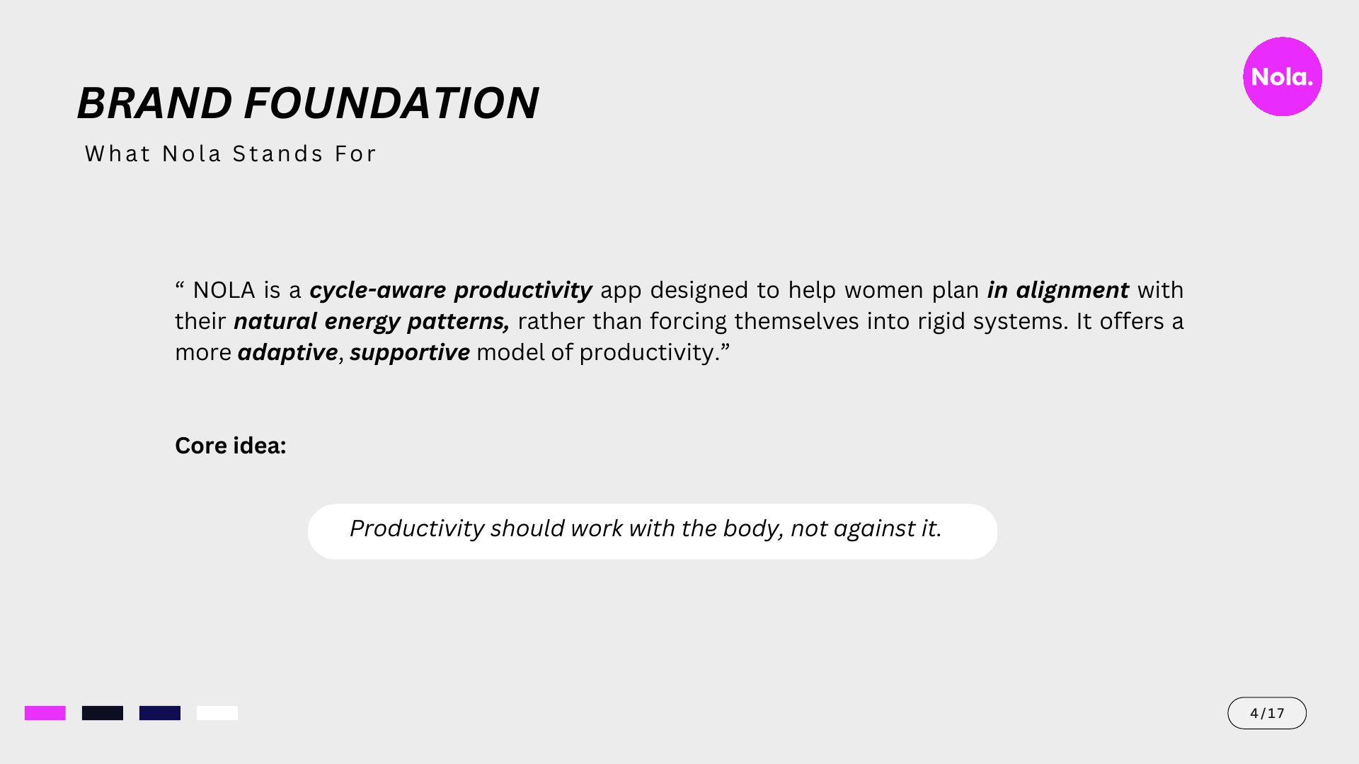 Nola social direction deck, slide 4 of 17