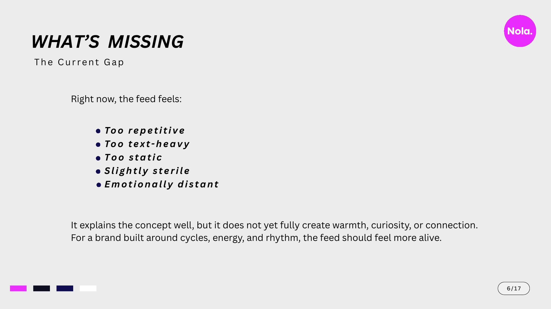 Nola social direction deck, slide 6 of 17