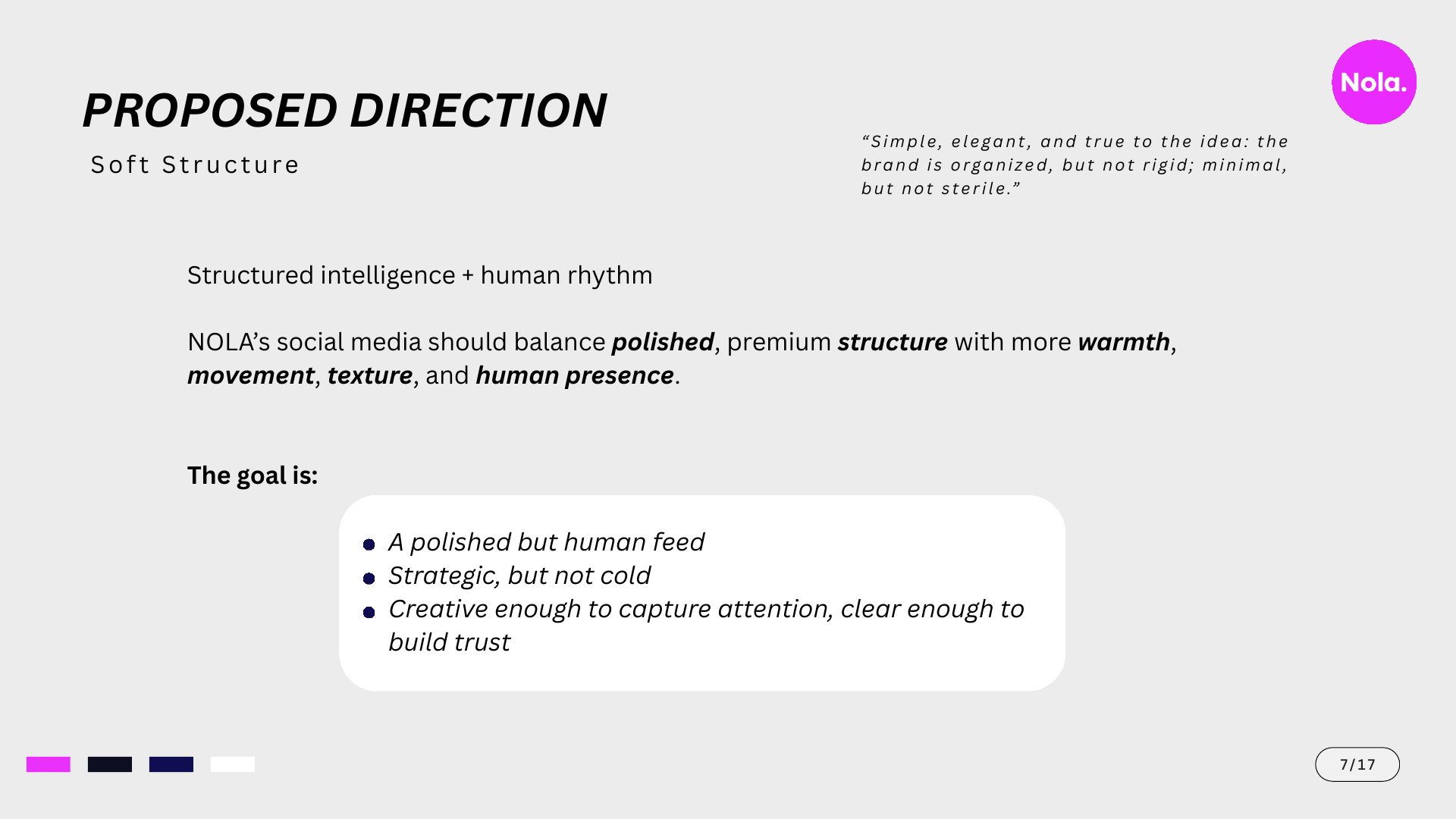 Nola social direction deck, slide 7 of 17