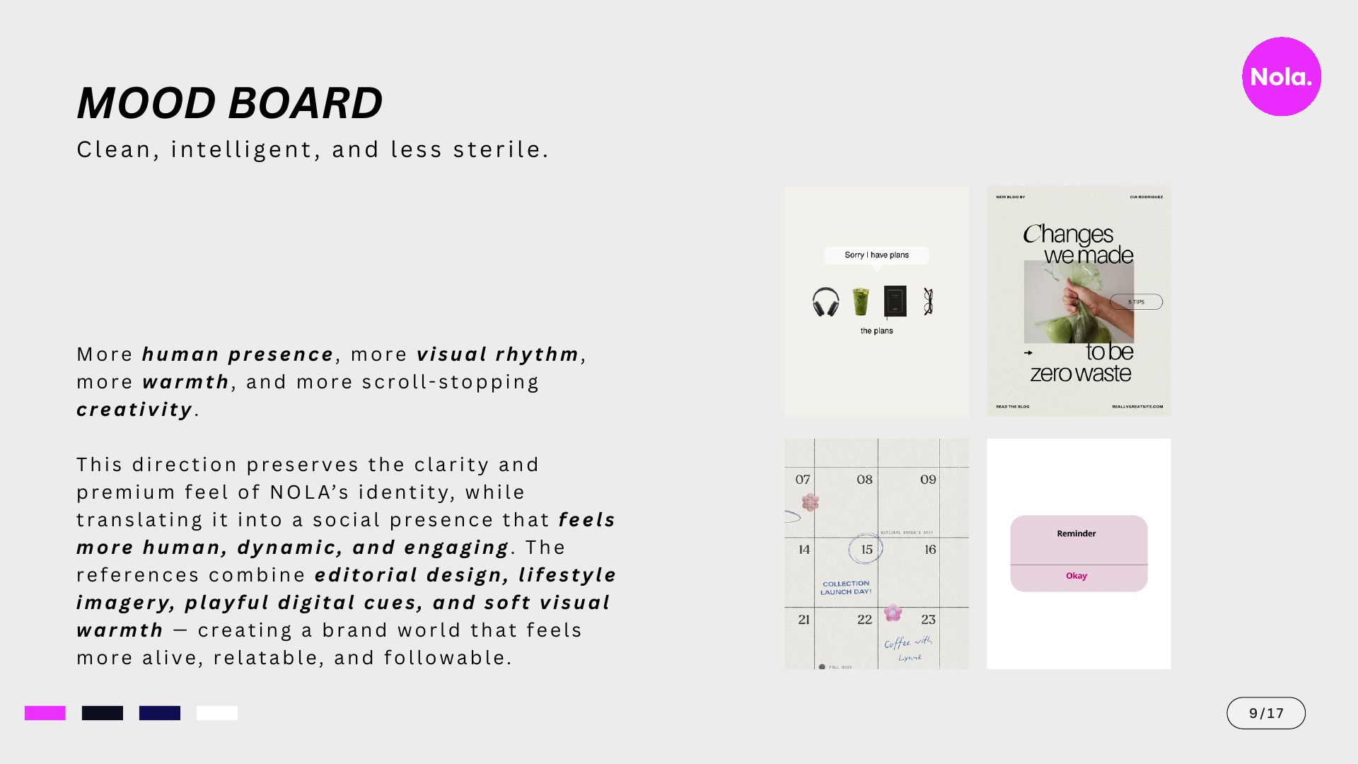 Nola social direction deck, slide 9 of 17