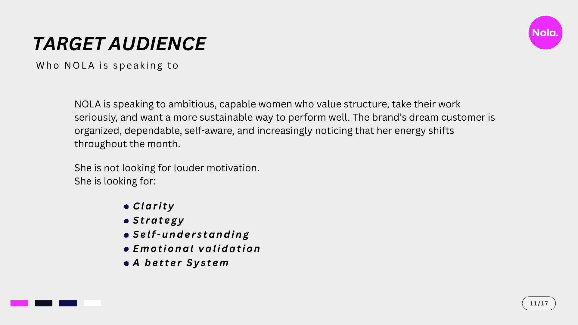 Nola social direction deck, slide 11 of 17