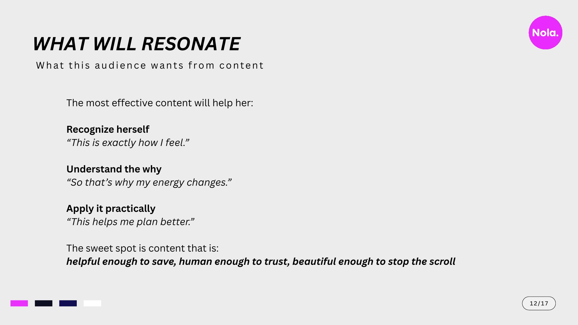 Nola social direction deck, slide 12 of 17