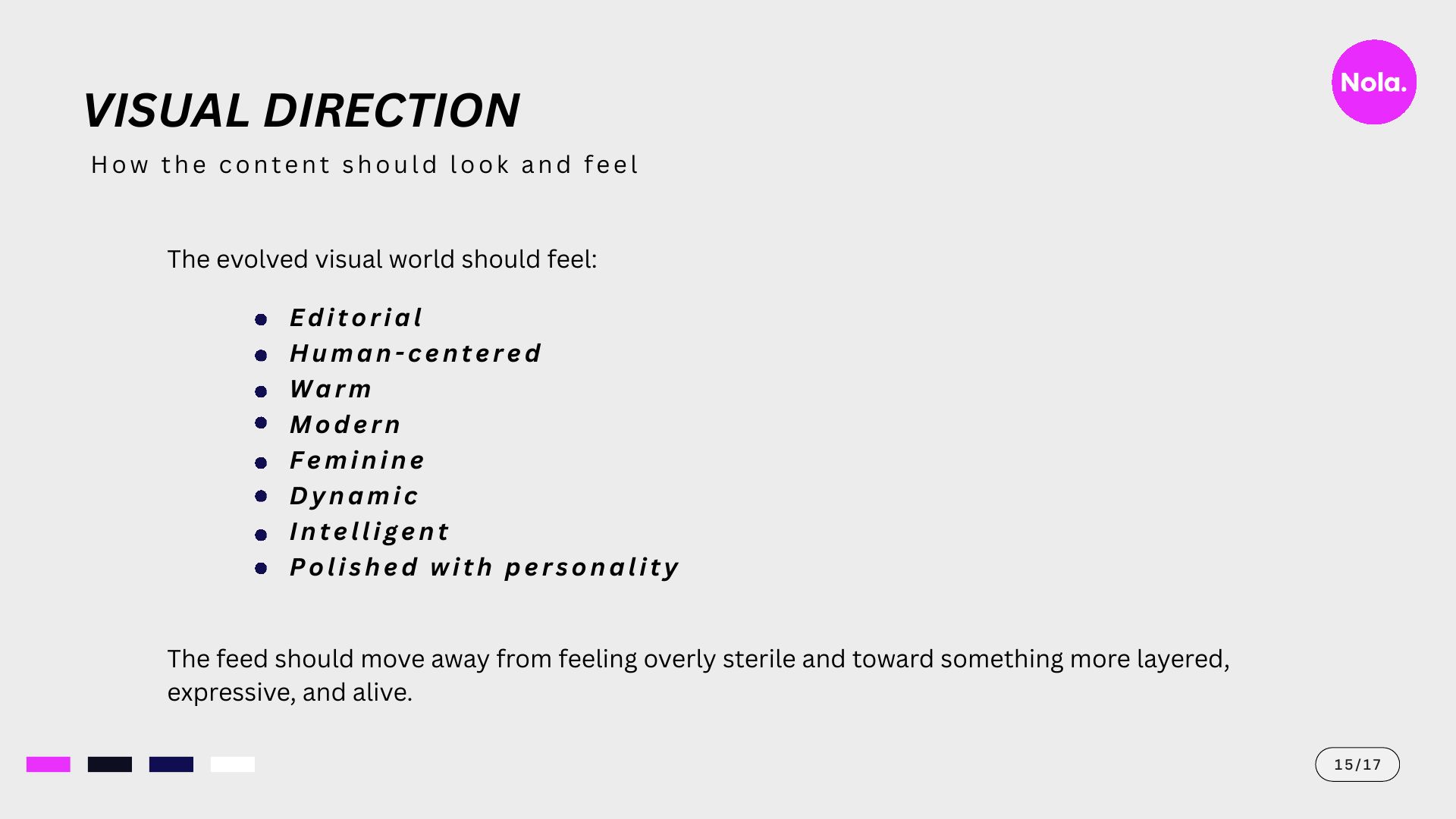 Nola social direction deck, slide 15 of 17